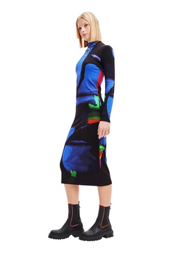 Desigual Women's Vestido Corto Gasa Flores