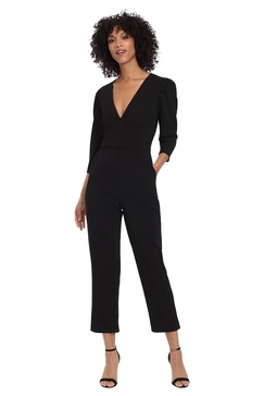 Donna Morgan womens Deep V-neck Jumpsuit