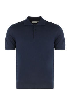 Canali Knitted Cotton Polo Shirt
