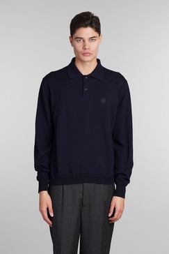 Polo In Blue Wool