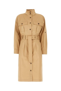 Beige Cotton Shirt Dress