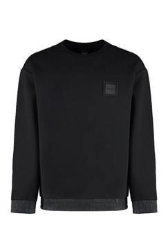 Boss Cotton Blend Crew-Neck Sweatshirt