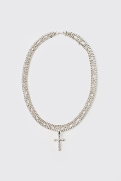 Layered Cross Necklace