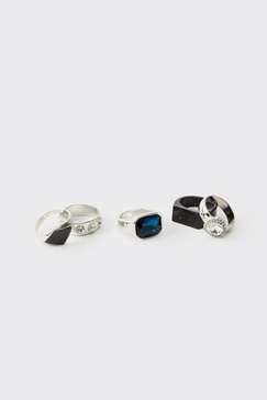 5 Pack Gem Rings