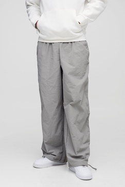 Tall Piping Detail Parachute Pants