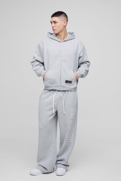 Oversized Boxy Official Zip Through Hooded Tracksuit