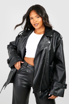 Plus Belted Moto Jacket
