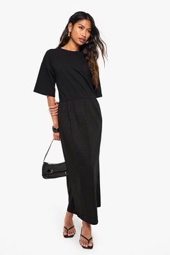 Jersey Cotton Mix Smock Dress