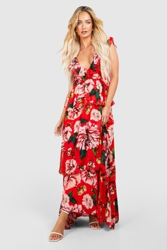 Floral Tiered Ruffle Maxi Dress