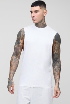 Tall Reguar Fit Basic Drop Armhole Tank