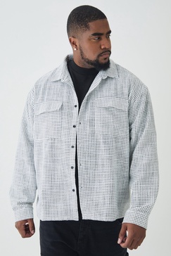 Plus Heavy Weight Boucle Shacket