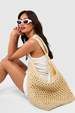 Slouchy Straw Beach Bag