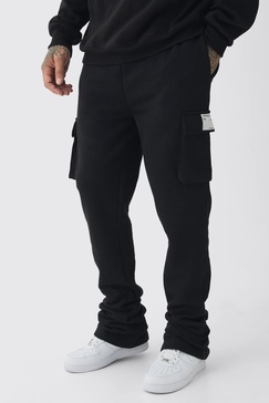 Tall Skinny Fit Extreme Stacked Woven Tab Cargo Sweatpants