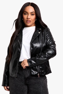 Plus Pu Moto Jacket