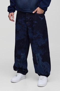 Western Graphic Balloon Fit Jeans