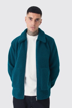 Tall Borg Harrington Jacket In Teal