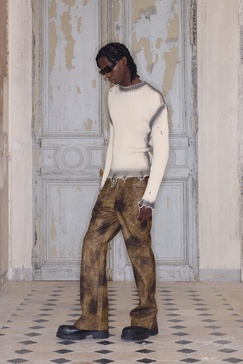 Premium Washed Straight Flare Faux Leather Pants