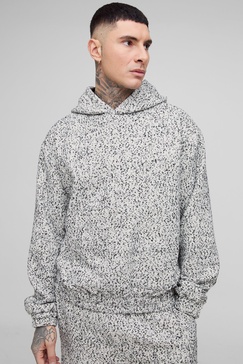Tall Boucle Boxy Oversized Hoodie