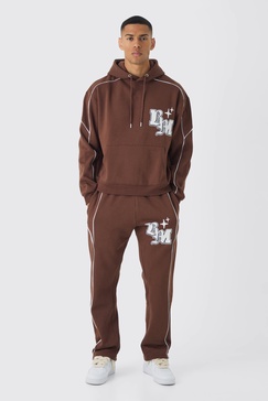Oversized Boxy Print Tracksuit