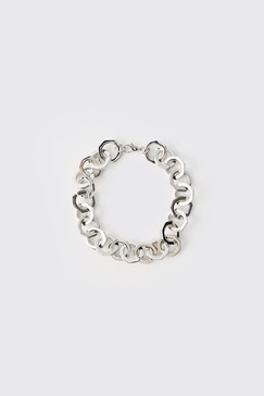 Chunky Metal Bracelet In Silver