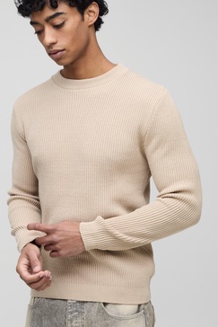 Regular Fit Rib Knit Sweater