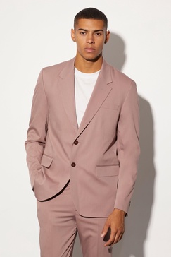 Oversized Boxy Single Breasted Suit Jacket