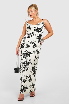 Plus Floral Printed Maxi Slip Dress