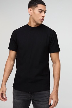 Slim Fit Wide Structured Rib T-Shirt