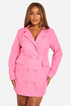 Plus Marl Double Breasted Blazer Dress