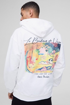 Oversized Matisse Art License Print Hoodie