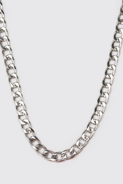 Short Length Plain Chain Necklace