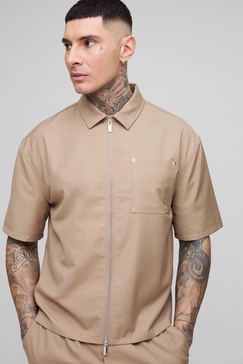 Tall Oversized Boxy Carpenter Detail Shirt
