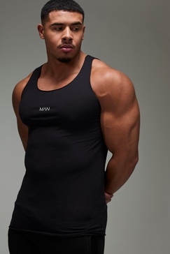 Man Active Workout Basic Muscle Fit Vest