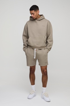 330gsm Oversized Boxy Ofcl Man Short Hooded Tracksuit