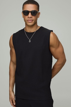 Regular Fit Pleated Tank