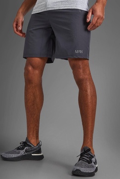 Man Active Workout Zip Pocket Regular Fit 5inch Shorts
