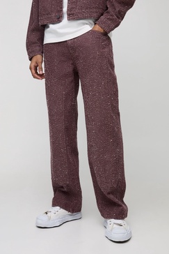 Relaxed Fit Textured Carpenter Denim Jeans