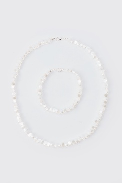 Pearl Bead Necklace And Bracelet