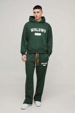Oversized Boxy Worldwide Hooded Tracksuit