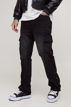 Tall Heavyweight Slim Flare Popper Hem Twill Cargo Pants