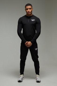Man Active Performance Training Dept Crew neck 1/4 Zip