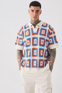 Tall Oversized Revere Crochet Polo
