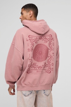 Oversized Limited Edition Puff Print Washed Hoodie
