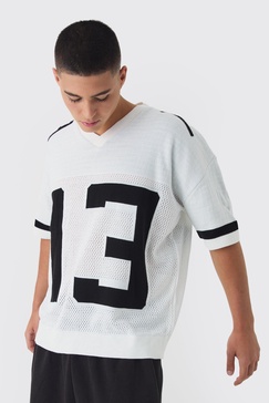 Open Stitch Varsity Sweater