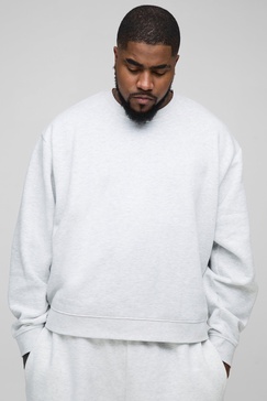 Plus 330GSM Oversized Basic Boxy Sweatshirt