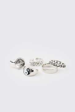 Silver Ring 5 Pack