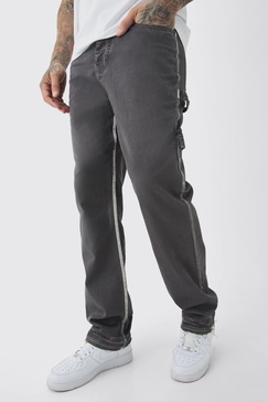 Tall Straight Fit Highlight Effect Gusset Carpenter Pants