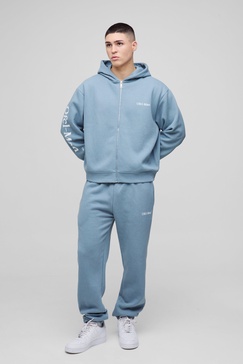 Oversized Boxy Ofcl Man Zip Hooded Tracksuit