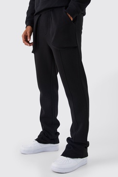 Slim Fit Flared Stacked 3d Pocket Sweatpants