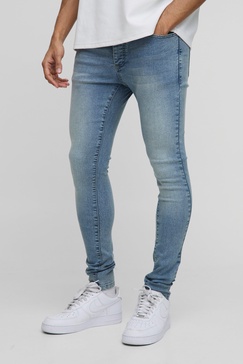 Super Skinny Stretch Extreme Washed Skinny Jeans
